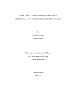 School Change - Digital Commons @ Liberty University