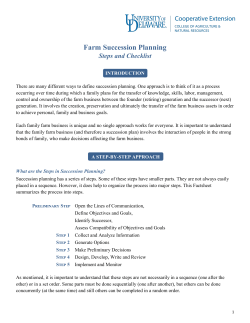 Farm Succession Planning