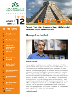 Spring 2012 Newsletter - Department of History