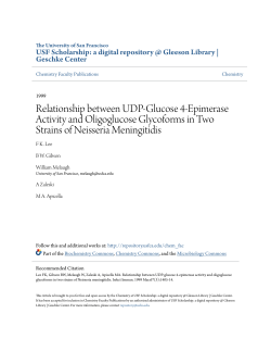 Relationship between UDP-Glucose 4
