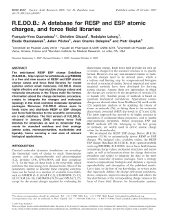 R.E.DD.B.: A database for RESP and ESP atomic charges, and force