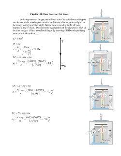 Physics 151 Class Exercise: Net Force In the sequence of images