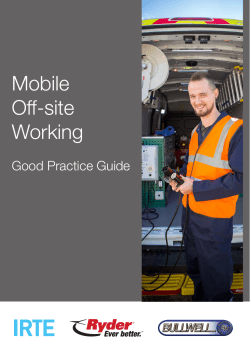 Mobile Off-site Working - Society of Operations Engineers
