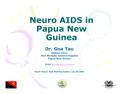 Neuro AIDS in Papua New Guinea