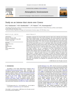 Study on an intense dust storm over Greece