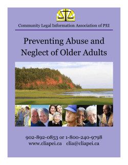 Preventing Abuse and Neglect of Older Adults
