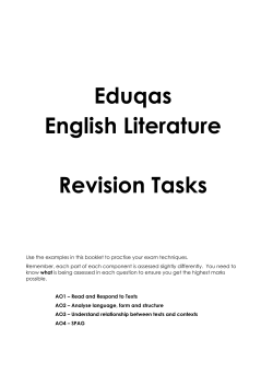 Literature Revision Booklet