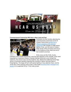 Commencement Ceremonies Will Have a New Look and Feel