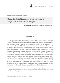 Semantic shift of the colour-terms maroon and magenta in British