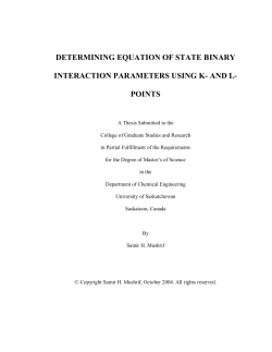 determining equation of state binary interaction parameters