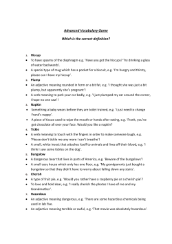 Advanced Vocabulary Game Which is the correct definition?
