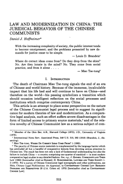 Law and Modernization in China - Digital Commons @ Georgia Law