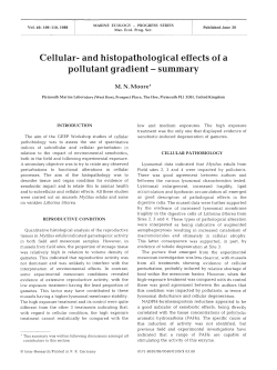 Cellular- and histopathological effects of a pollutant gradient