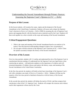 Understanding the Second Amendment through Primary Sources