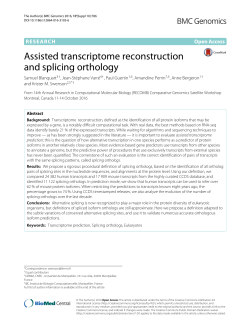 Assisted transcriptome reconstruction and splicing orthology | BMC