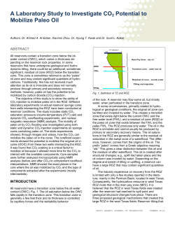 A Laboratory Study to Investigate CO2 Potential to Mobilize Paleo Oil
