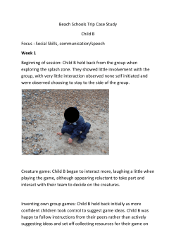 Child Case Study - Lyndhurst Infant School