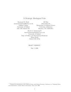 A Strategic Ideological Vote