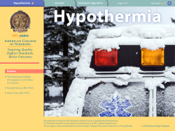 Hypothermia - American College of Surgeons
