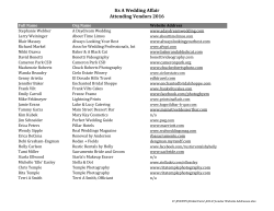 Its A Wedding Affair Attending Vendors 2016