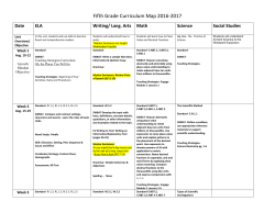 Fifth Grade Curriculum Map 2016-2017