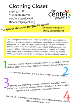 Flyer - The Center Project