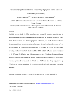 Mechanical properties and thermal conductivity of graphitic carbon