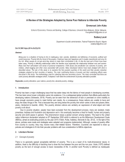 A Review of the Strategies Adopted by Some Poor Nations to