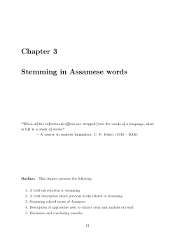 Chapter 3 Stemming in Assamese words