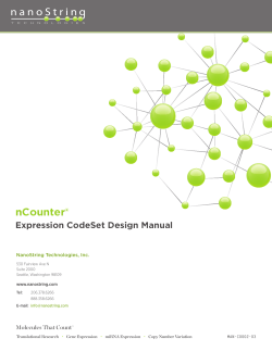 nCounter&reg; Expression CodeSet Design Manual