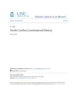 North Carolina Constitutional History