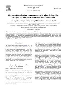 Optimization of polystyrene-supported triphenylphosphine catalysts