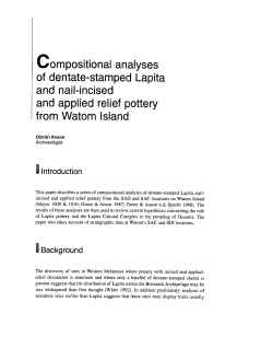 Compositional analyses of dentate-stamped Lapita and nail