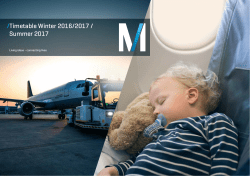 Timetable Winter 2016/2017