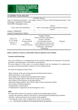 3 year degree course in Foresry and Environmental Scie