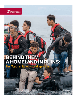 Behind Them, a Homeland in Ruins: The Youth of Europe`s Refugee