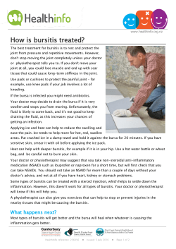 How is bursitis treated?