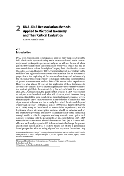 2 DNA&ndash;DNA Reassociation Methods Applied to Microbial