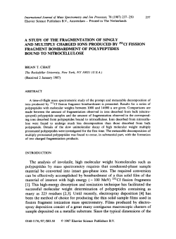 The analysis of involatile, high molecular weight biomolecules such