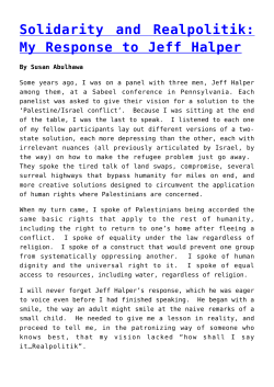 Solidarity and Realpolitik: My Response to Jeff