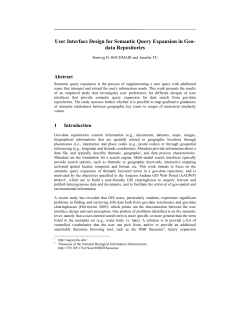 User Interface Design for Semantic Query Expansion in Geo