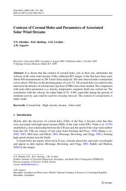 Contrast of Coronal Holes and Parameters of Associated Solar Wind