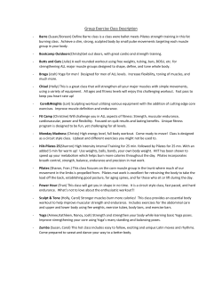 Group Exercise Class Description