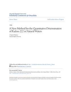 A New Method for the Quantitative Determination of Radon