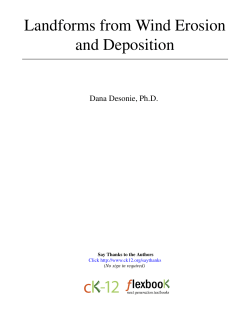 Landforms from Wind Erosion and Deposition