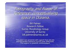 Topography and Frame of Reference: