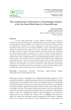 The Architectonics of Narrative
