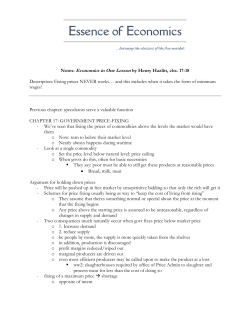 Notes: Economics in One Lesson by Henry Hazlitt, chs. 17