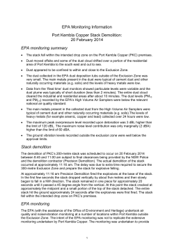 EPA Monitoring Information: Port Kembla Copper Stack