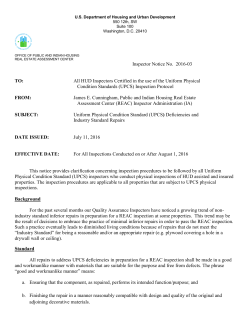 Industry Standard Repairs - HUD.gov
